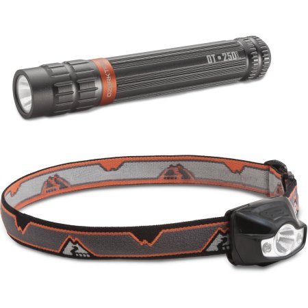 Ozark Trail 150-Lumen Headlamp and 250-Lumen Flashlight Combo Pack