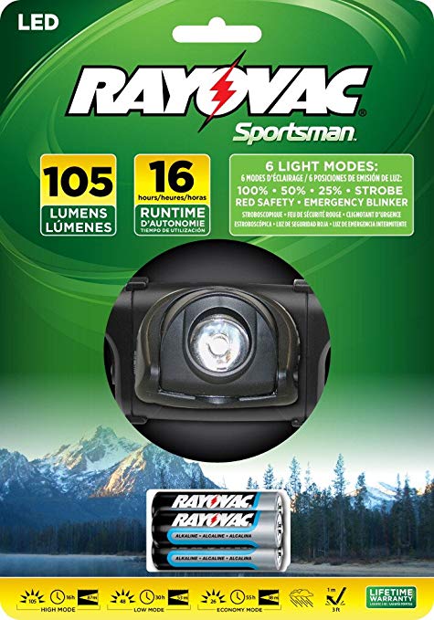 Rayovac Sportsman Xtreme 1W LED K2 Headlight