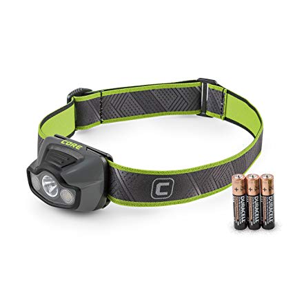 CORE 175 Lumen CREE LED Headlamp Headlight Red Multi-Color, 4 modes, 3 AAA batteries Included