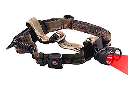 Night Eyes Dual Color Beam Headlamp Kit (HL50-Q) Red/White, Cree High Intensity LED's, Fully Adjustable Brightness with Memory, Only 7.7 Ounces with Batteries, Coyote, Fox, Hog, Varmint, Light