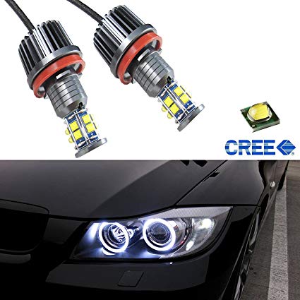 Mega 120W 7000K White H8 LED Angel Eyes Ring Marker Bulbs For BMW 1 3 5 X Series